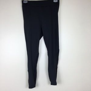 Fabletics Black Mesh Ankle Zip Leggings XL
